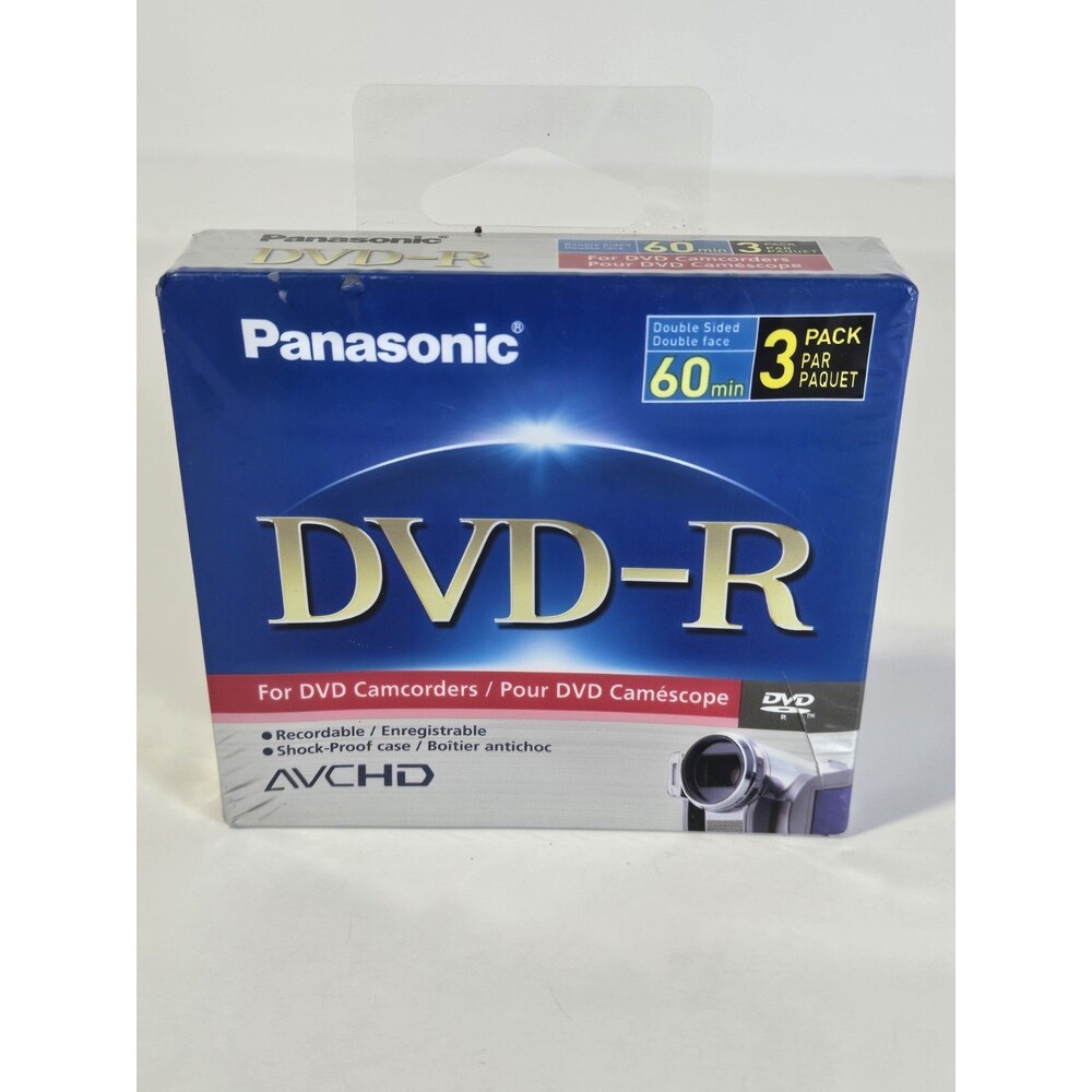 Panasonic DVD-R Mini 5 Pack For Camcorders 30 Mins AVCHD *NEW SEALED*